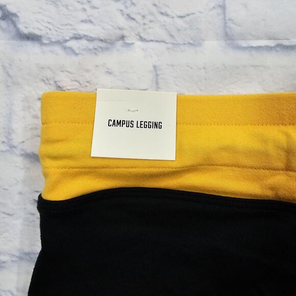 Victorias Secret PINK Yoga WOMENS S Campus Leggings Dog Black Yellow Drawstring - Picture 10 of 13